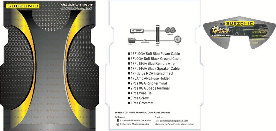 Subzonic Audio 0GA Wiring Kit – Subzonic Car Audio